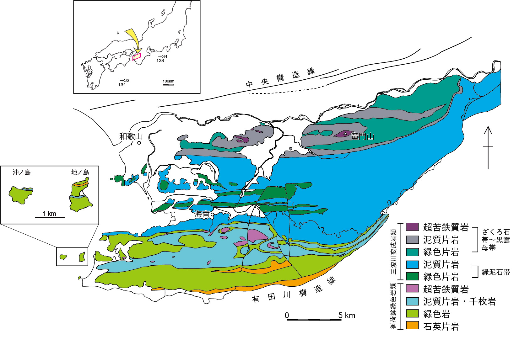 Geologic map of Western part of the Kii Peninsula