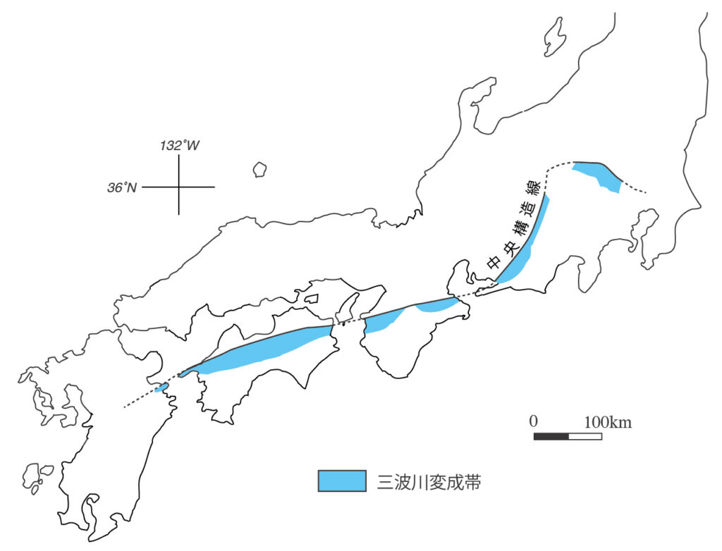 三波川変成帯の分布